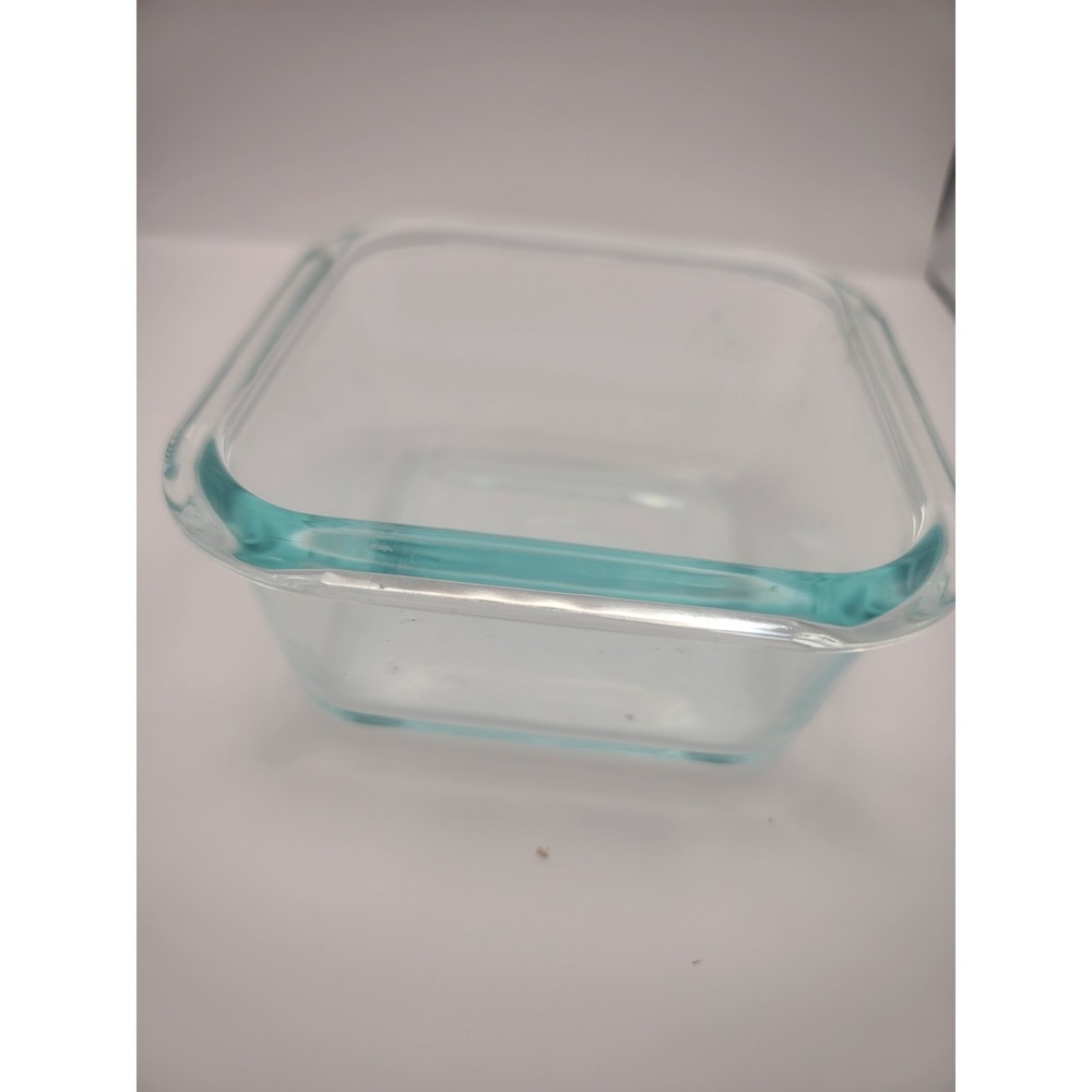 Pyrex 1 Cup 236 mL Clear Glass Storage Container Dish Square 1300 Made in USA